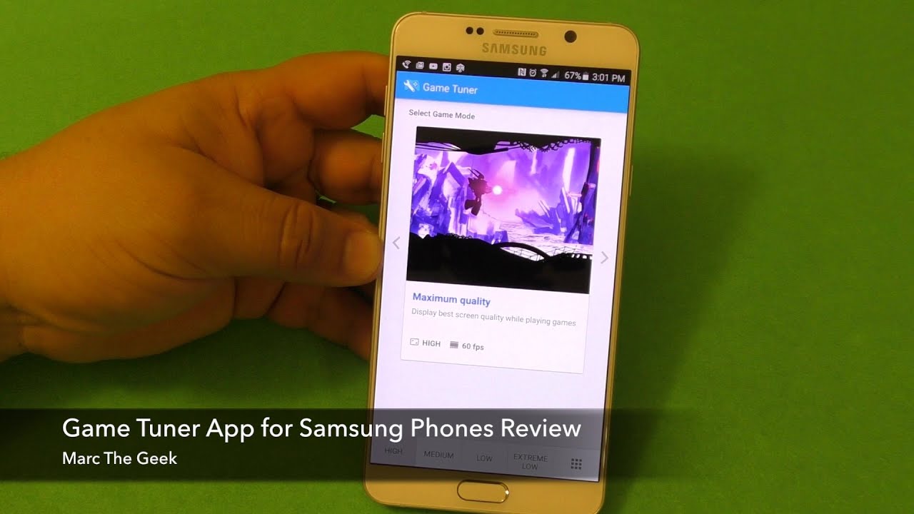 Game Tuner App for Samsung Phones Hands On Review - YouTube