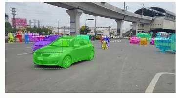 Instance Segmentation object detection tensorflow on Delhi Highway