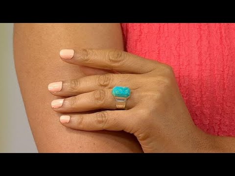 Jay King Sterling Silver Azure Peaks Turquoise Ring - YouTube