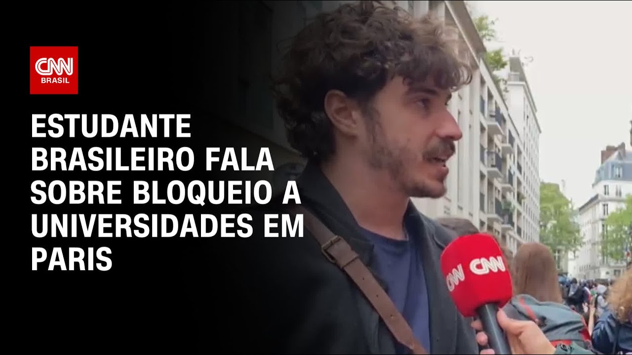 Estudante brasileiro fala sobre bloqueio a universidades em Paris | LIVE CNN