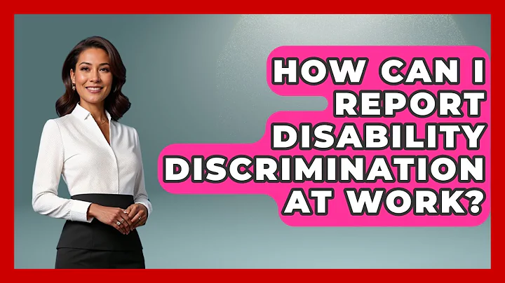 How Can I Report Disability Discrimination At Work? - Gender Equality Network