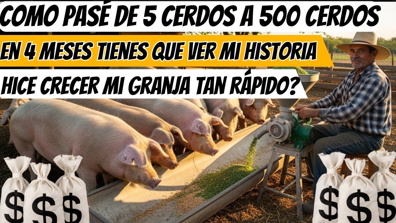 Como pasé de 5 cerdos a 500 cerdos en 4 meses tienes que ver mi historia PORCICULTURA exitosa