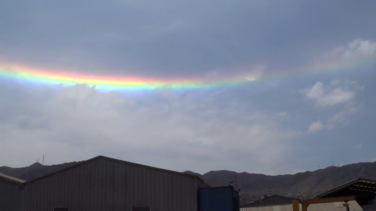Strange phenomenon in the sky ...iridescent clouds in Chile I - YouTube