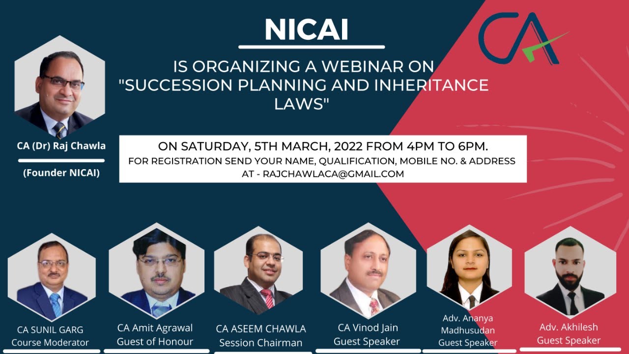 Webinar on Succession Planning and Inheritance Laws - YouTube