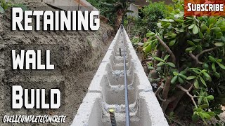 Retaining wall Build with Stucco: Step by Step