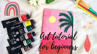 Easy Painting For Beginners Simple Scenery Tutorial Beginners Art