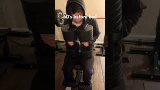 Dumbbells before bed #fitness #selfimprovement