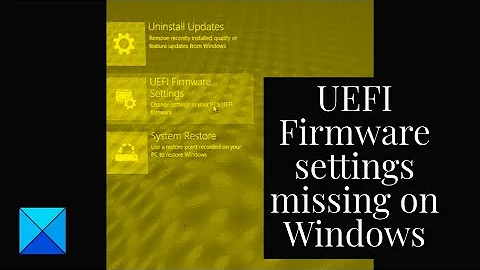 UEFI Firmware settings missing on Windows