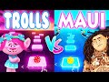 Poppy VS Maui | You're Welcome, Can't Stop The Feeling | Moana, Trolls - Tiles Hop EDM Rush!