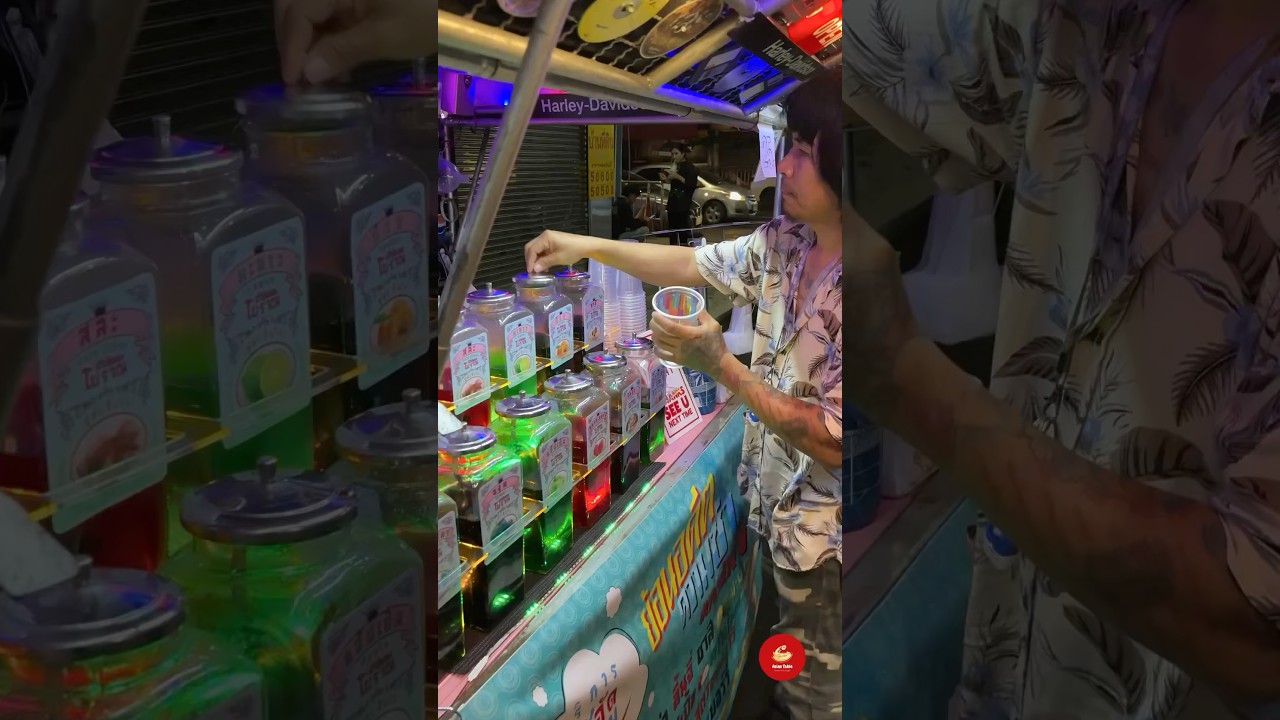 Old-school Thai Rocket Soda — Fizzy, Colorful, and Full of Charm