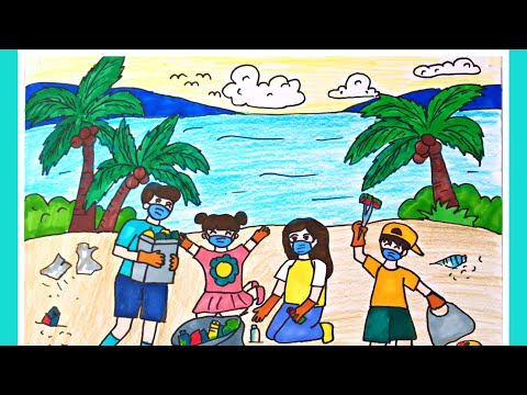 Video VẼ TRANH ĐỀ TÀI : BẢO VỆ MÔI TRƯỜNG BIỂN XANH ???? - youtube