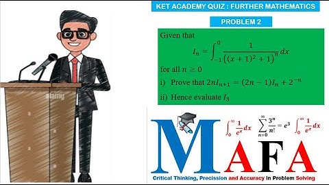 REDUCTION FORMULA || INTEGRATION BY PARTS || CGCE FURTHER MATHEMATICS KET ACADEMY WEEKLY QUIZ