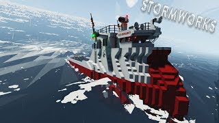 MEU NAVIO MILITAR AFUNDOU EM ALTO MAR! StormWorks screenshot 2