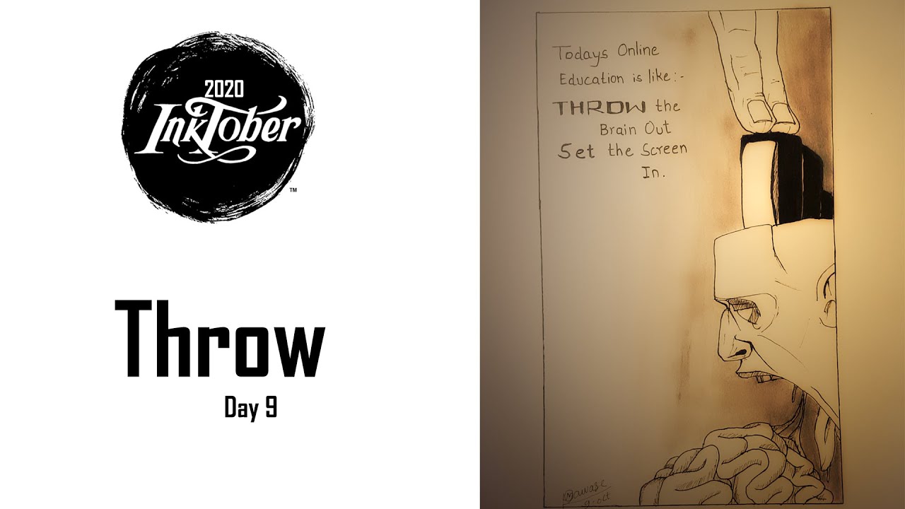 INKTOBER - Day 9 - THROW - YouTube