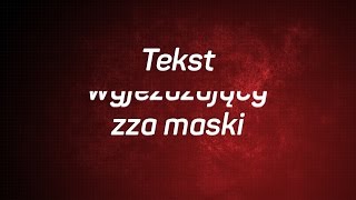 Tekst zza maski Poradnik After Effects