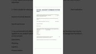 #learnexams ICS 300  INCIDENT COMMAND SYSTEM Part 1 Exam Questions And Answers Well Elaborated4
