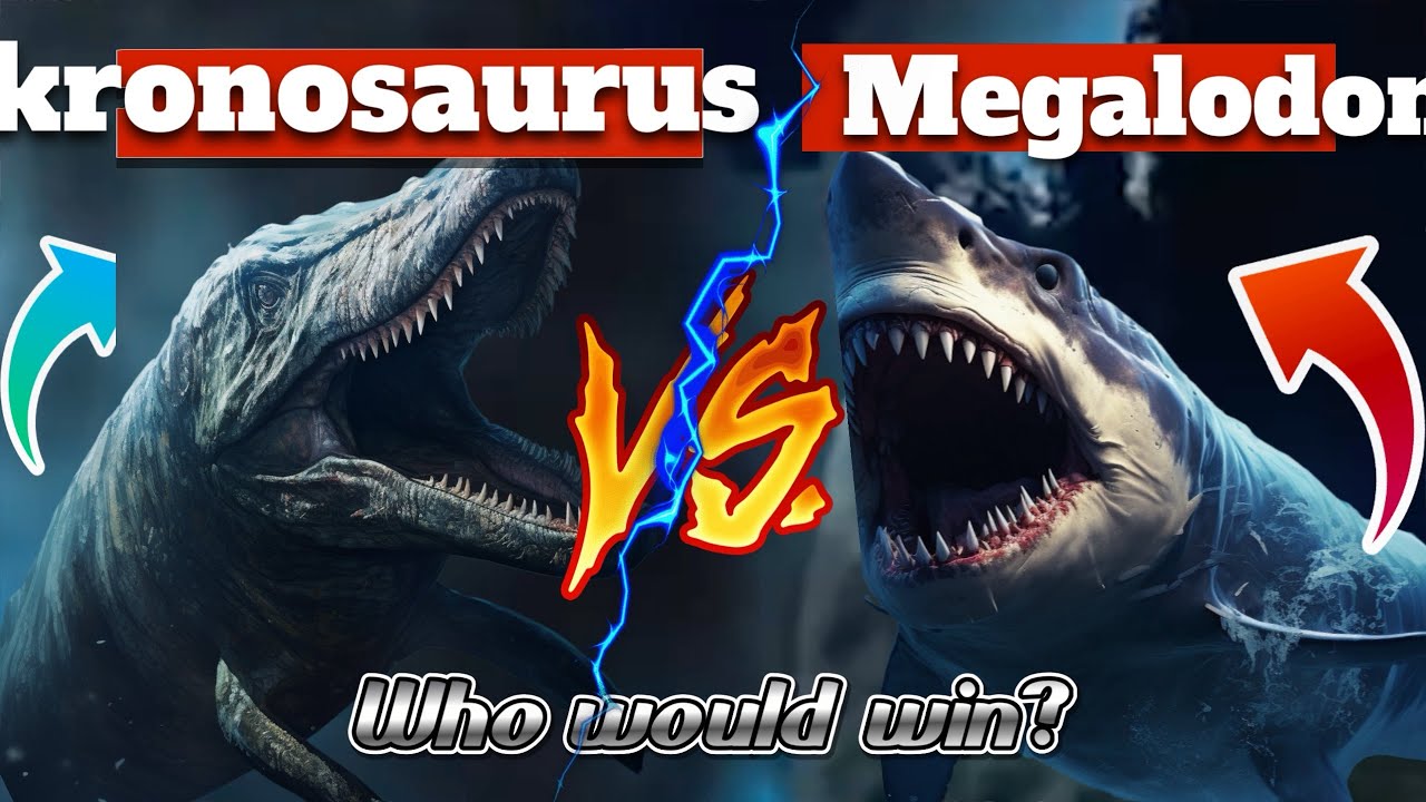 MegalodonvsKronosaurus in Brutal PrehistoricShowdown! 😱🦈🔥 