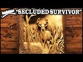 WHITETAIL BUCK WOODCARVING - "SECLUDED SURVIVOR" - Relief wood carving deer