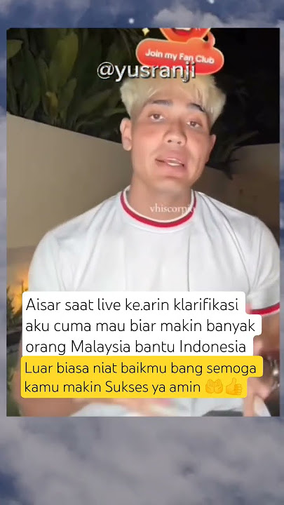 Aisar saat live ke.arin klarifikasi aku cuma mau biar makin banyak orang Malaysia bantu #aisarkhaled