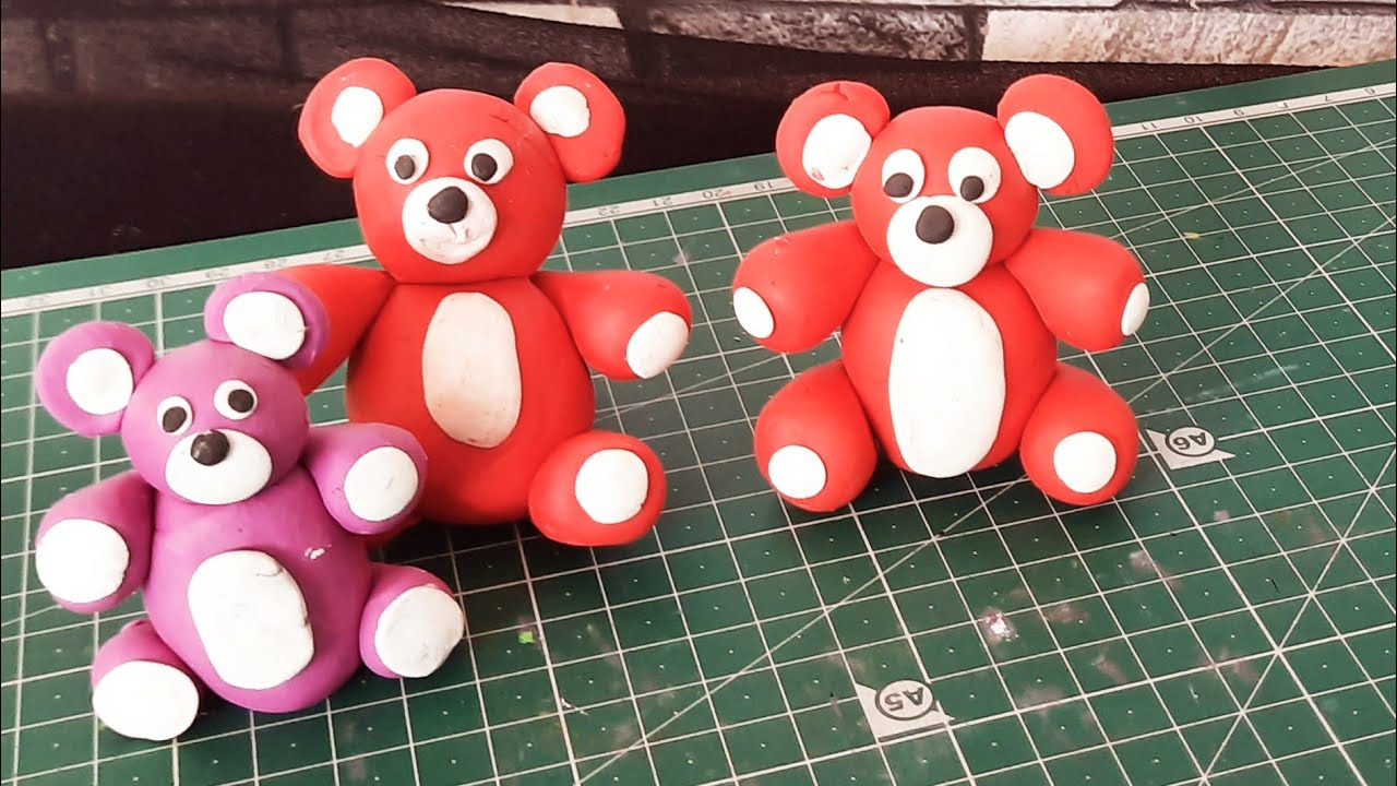 Teddy Bear with Clay how to make teddy bear with Claymagic with Clay