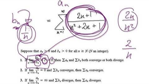 Video 2561 - Limit Comparison Test for Series - (2n+1)/(n^2-2n+1) - Example