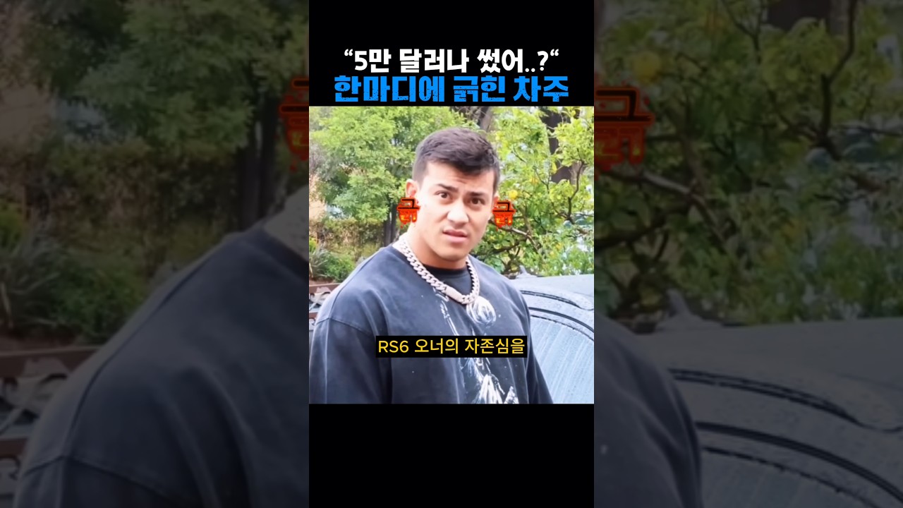 "5만 달러나 썼어..?" 한마디에 긁힌 차주