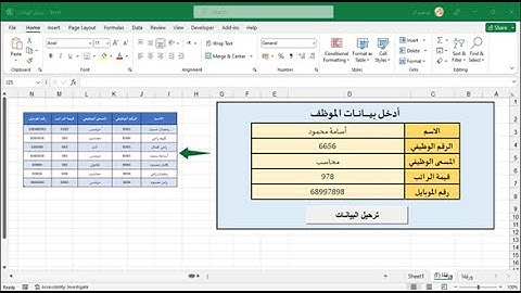 ادخال و ترحيل البيانات في الإكسيل باستخدام الماكرو | بدون كتابة أكواد وبدون معادلات