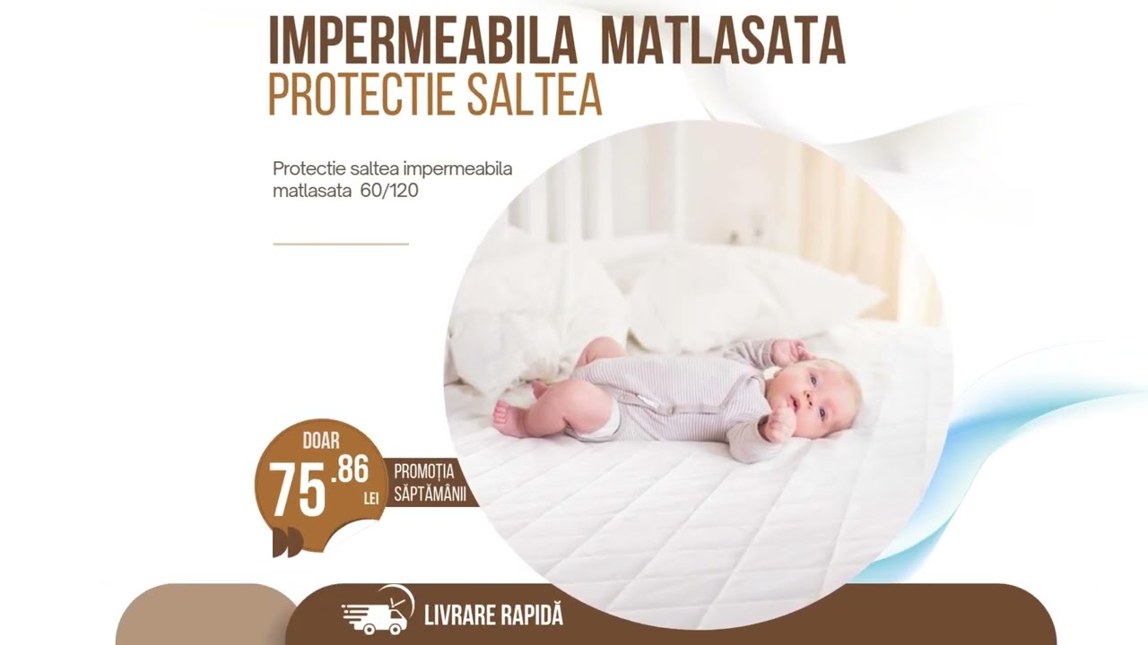 Protectie pat din frotir bumbac 100% impermeabila
