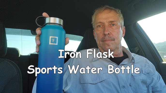 Iron Flask Sports Water Bottle - 3 Lids - 40 oz - Fire Red 