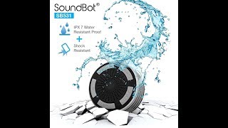 SoundBot IPX7 Waterproof 5W Bluetooth Wireless Shower Speaker