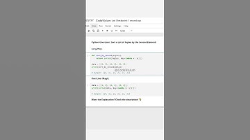 Python One-Liner: Sort a List of Tuples by the Second Element! 🎯📝 #PythonTips #CodingShorts
