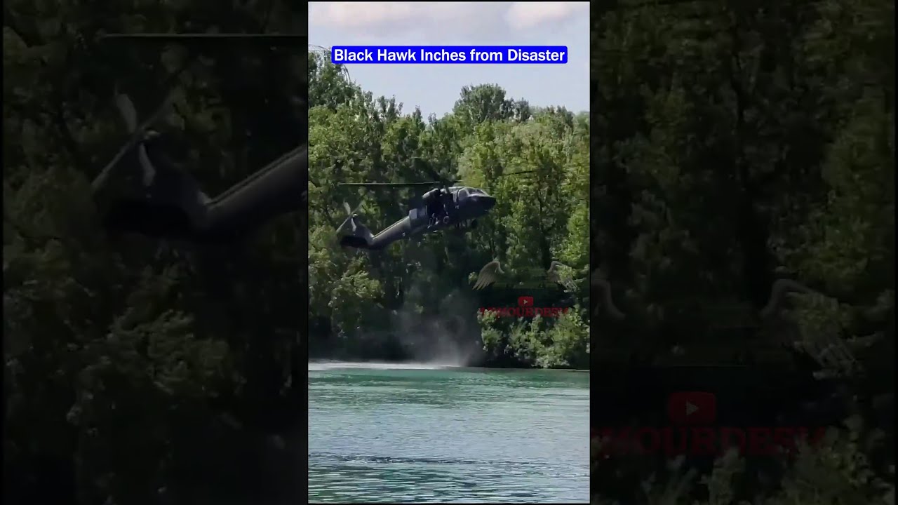 Croatian Black Hawk Nearly Crashes During Water Landing 
