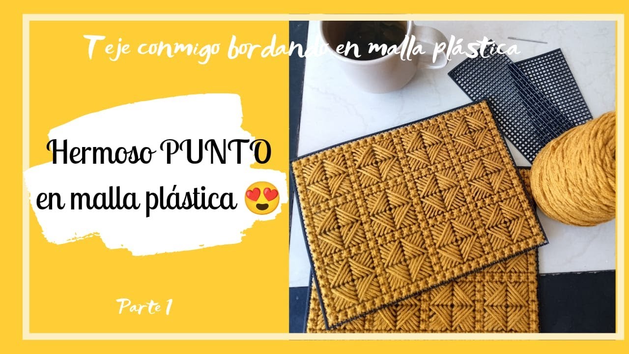 Encontré esta técnica de TEJIDO por CASUALIDAD y quedé ENGANCHADA // Bordado en MALLA DE PLASTICO