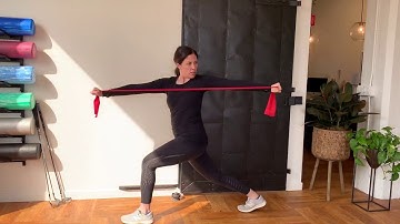 Split squat resisted rotation