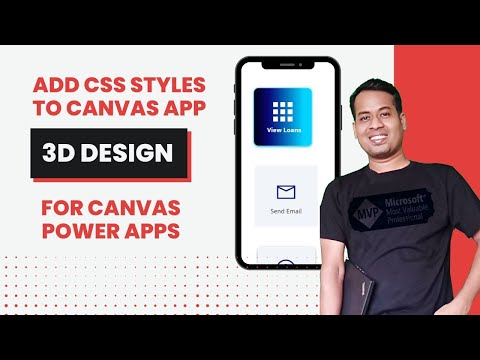 Apply CSS in Canvas App using HTML Text Component and Design 3D UI for Canvas app like Box Shadow