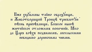 Великий вход и Херувимская песнь. Объяснение.