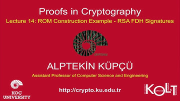 Proofs in Cryptography  Lecture 14 ROM Construction Example   RSA FDH Signatures