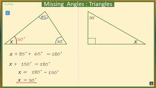 Sum of Angles in a Triangle : How to Find Missing Angles in a Triangle