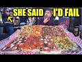 Lady says i will fail this 80inch pizza challenge  joel hansen