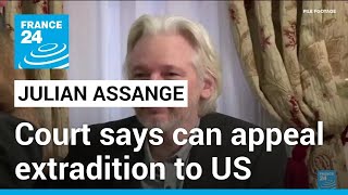 Wikileaks's Assange can appeal against extradition to US, London High Court rules • FRANCE 24