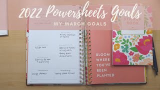 Goal Setting| March Goals using Cultivate What Matters Powersheets
