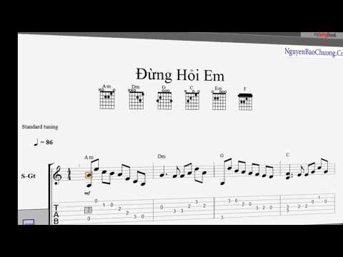 Video Đừng Hỏi Em Vì Sao (Mỹ Tâm) - Guitar Tab (Guitar Solo)... - YouTube