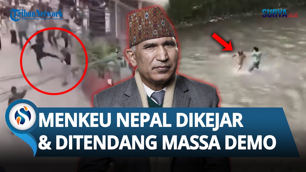 MENCEKAM! Menteri Keuangan Nepal DIKEJAR hingga DITENDANG Massa saat Demo di Kathmandu