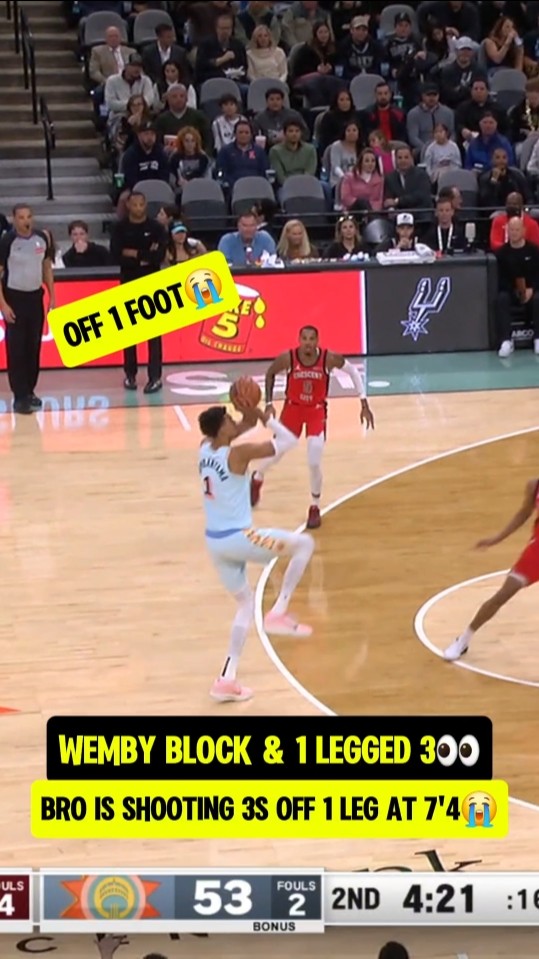 1 legged 3's at 7'4 is crazy work?