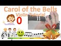 Carol of the bells (Ukrainian Christmas Carol) sheet music and easy violin tutorial