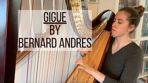 Gigue | by Bernard Andres for solo harp | performe...