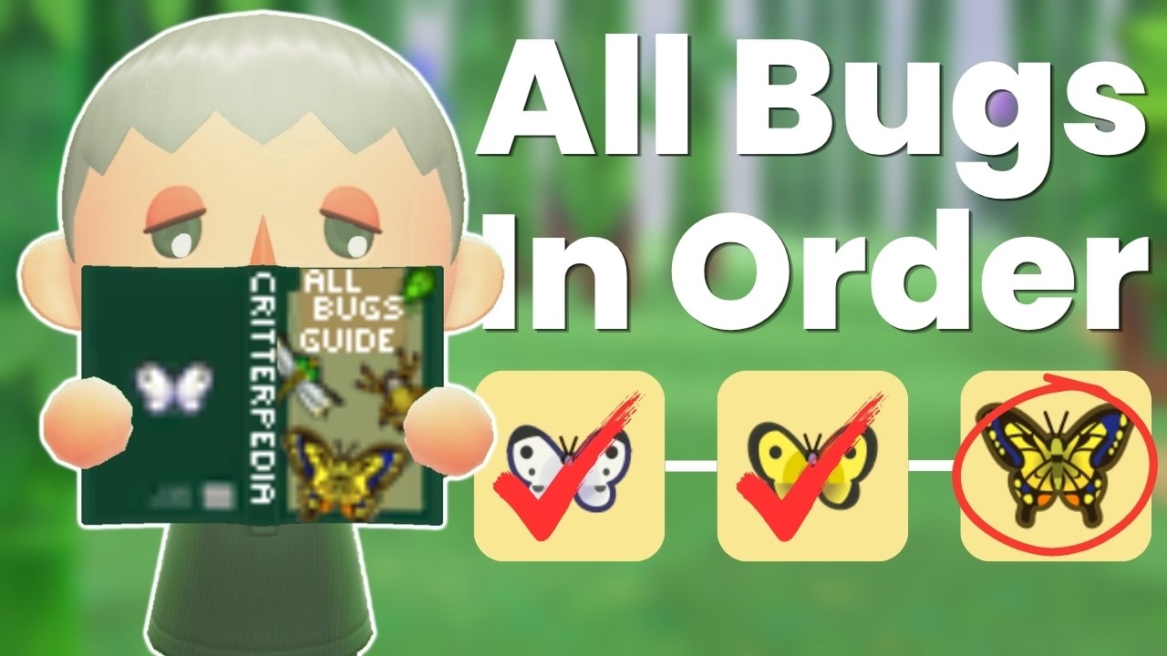 Catching Every ACNH Bug In Order!