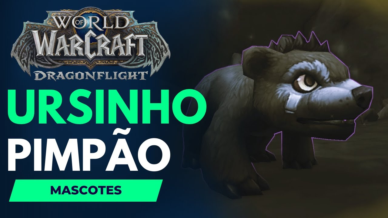 World of Warcraft - Ursinho Pimpão (Teddy Bear) - Mascotes Dragonfligth