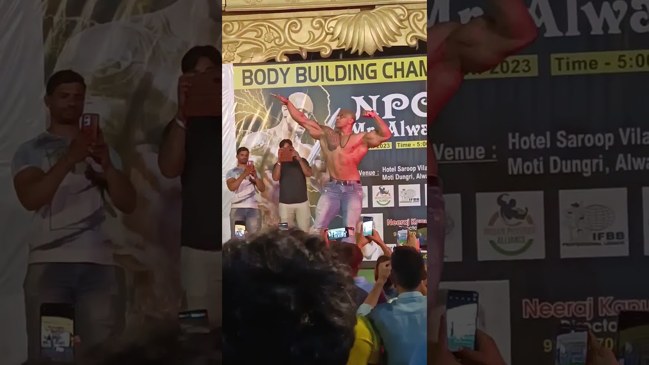 Deepak Nanda VIP Guest Posing NPC Mr.Alwar Bodybuilding championship 🏆🏆🏆