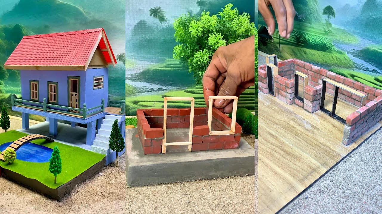 Building a Miniature House with Real Bricks – Tiny House Project from ...